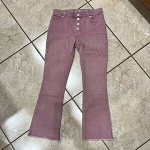 Tween Girls Cat And Jack Pink Flare Denim Jeans Size 14 VGUC